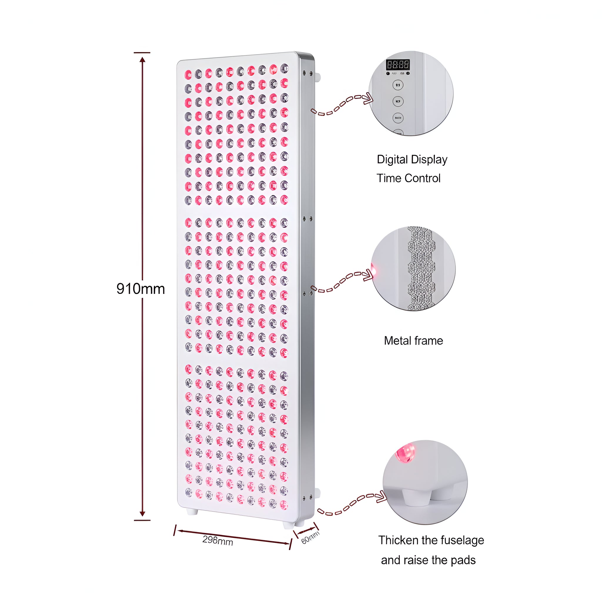 Factory Wholesale Led Red Light Portable Infrared Light Therapy 660Nm 850Nm Led Red Light Therapy Panel