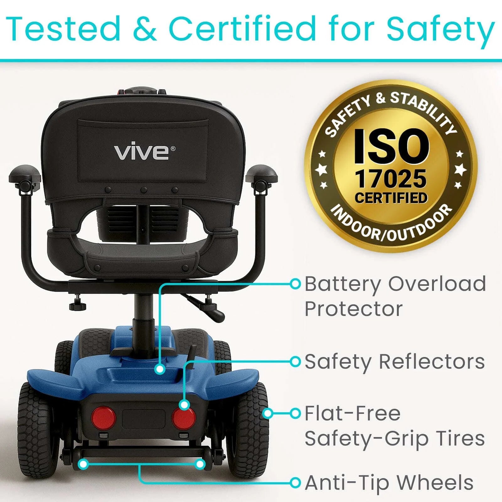 4 Wheel Battery Powered Mobility Scooter - Electric Transport Chair- Compact Heavy Duty Mobile for Travel, Adults, Elderly with Basket and Charger Included, Red