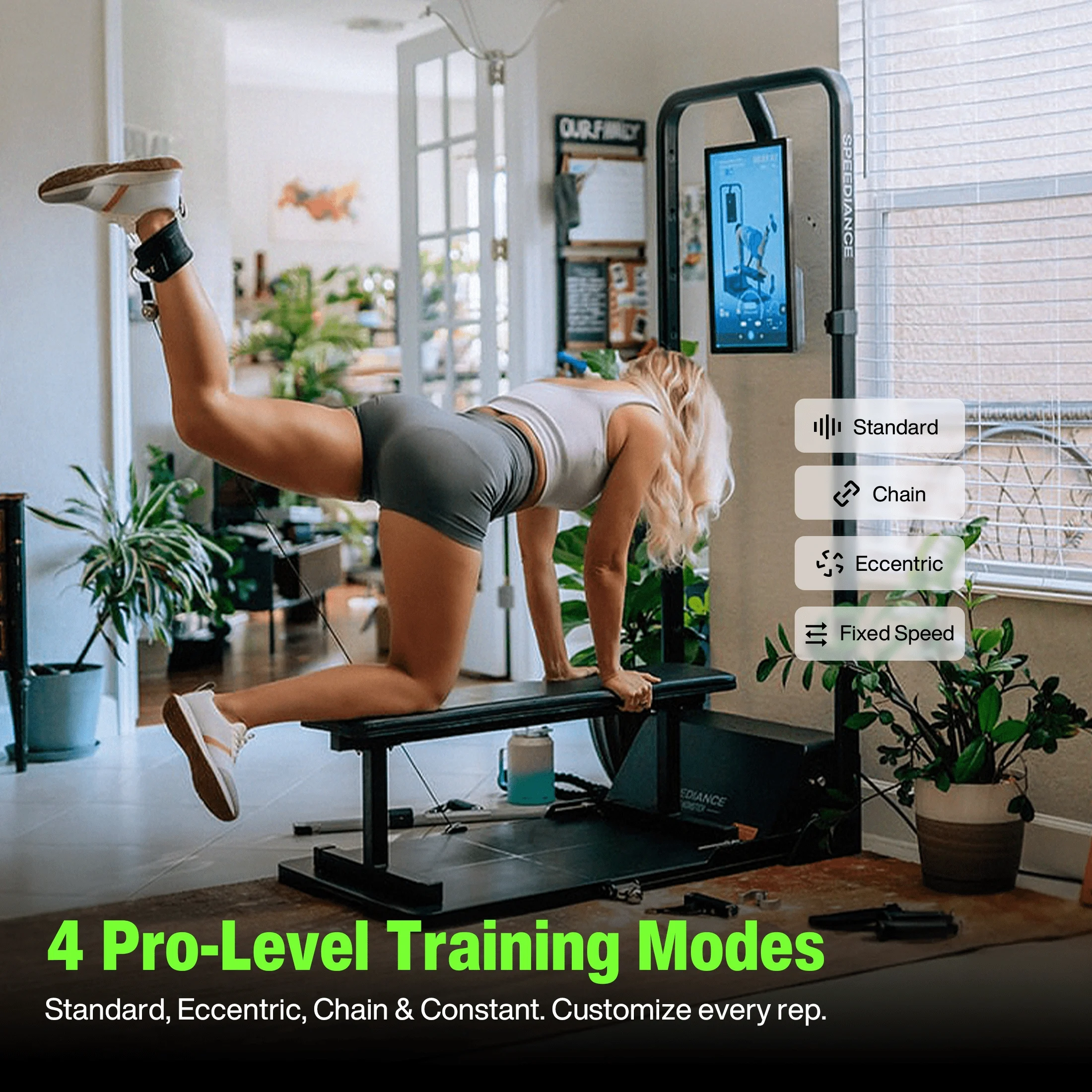 AI Smart Home Gym, All-In-One Digital Weight Workout Machine for Squat, Strength, Cardio, HIIT