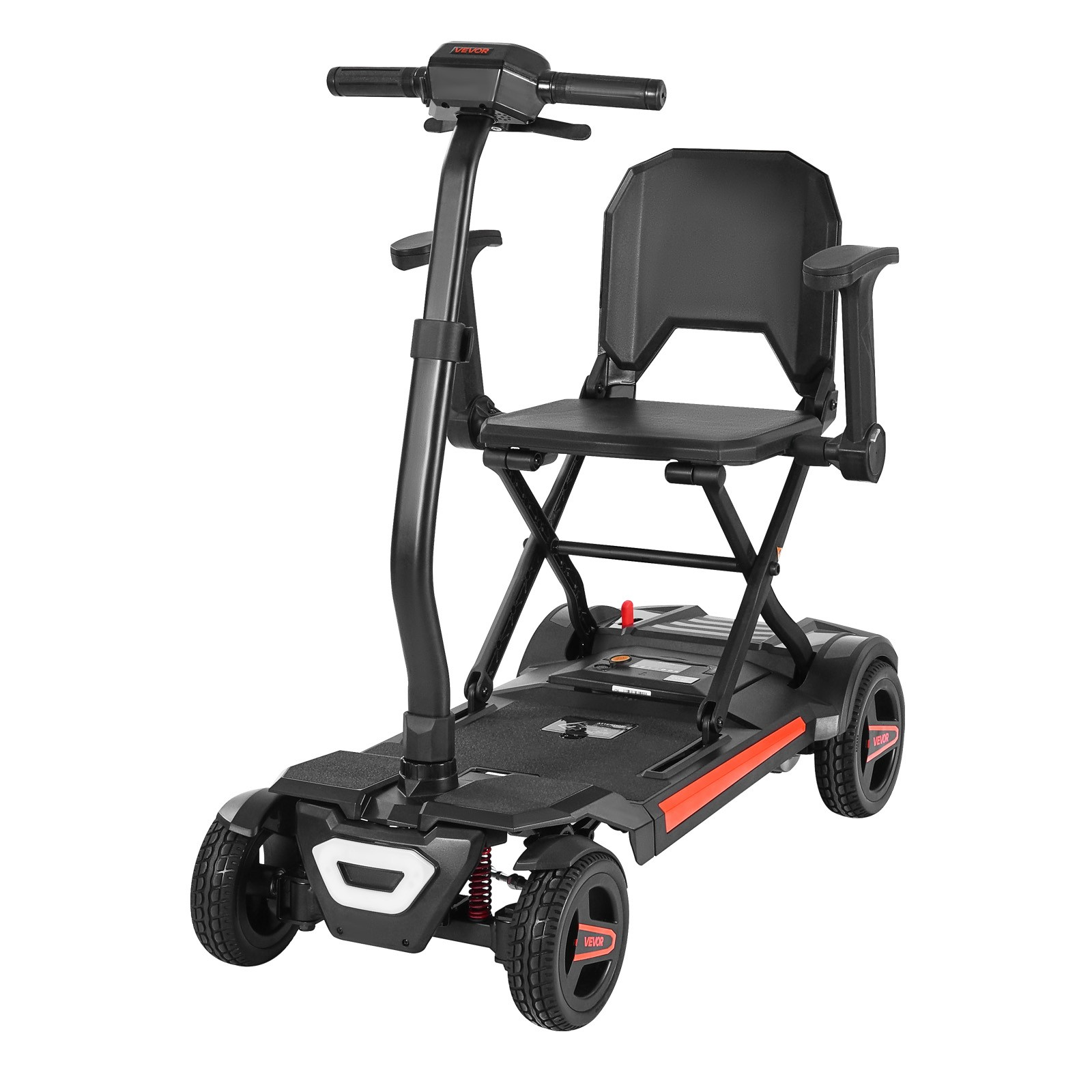 VEVOR 4-Wheel Electric Mobility Scooter Auto Folding Scooter with Remote Control