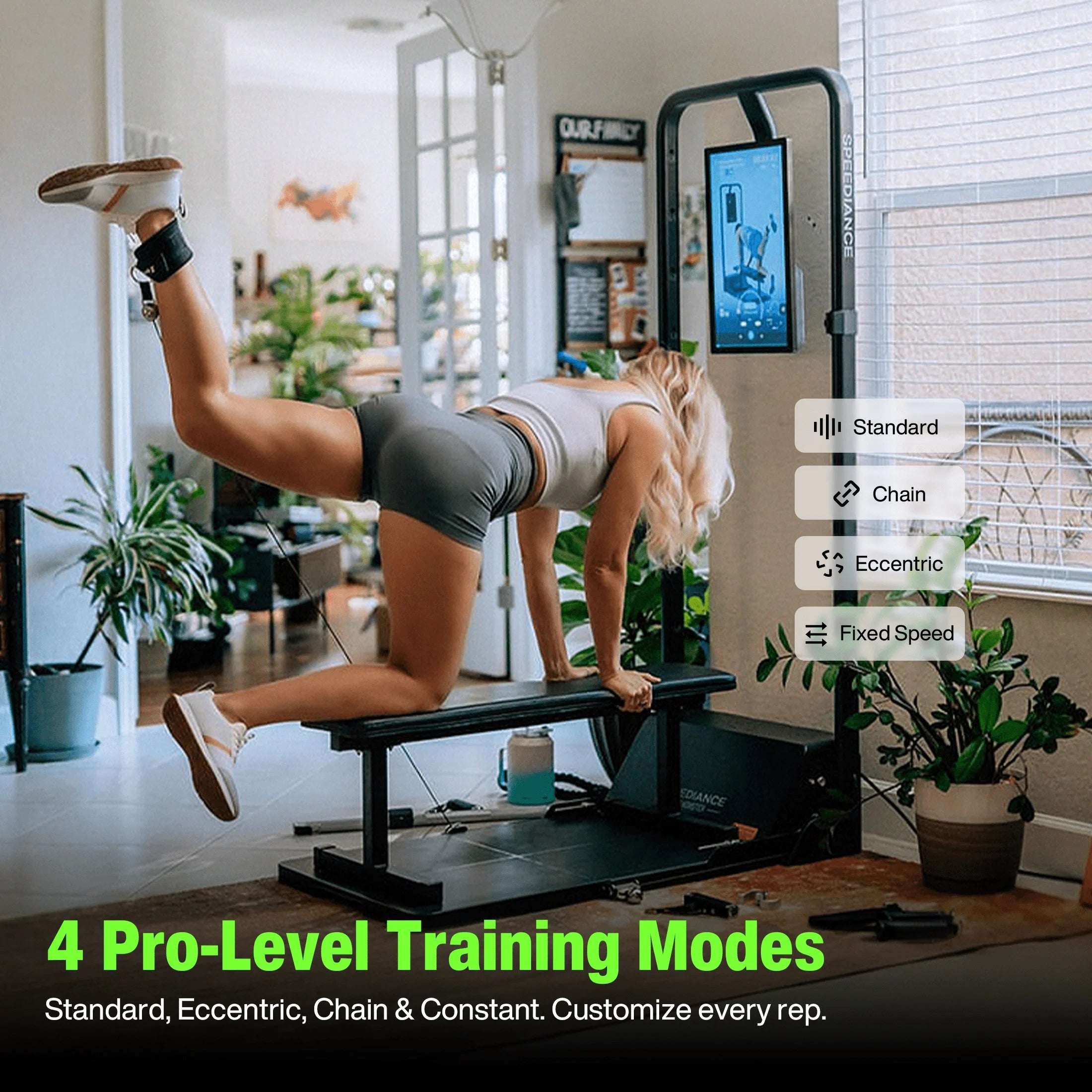 Gym Monster – All-In-One Home Gym Workout Machine with 220LBS Digital Weight, Full Body Strength Training Equipment, No Installation Required