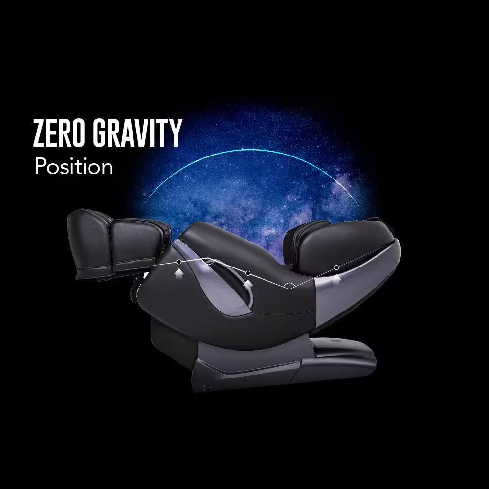 Pro 8500 Series Black Faux Leather Reclining 2D Massage Chair with Zero Gravity, Foot and Calf Massage, Heated Seat