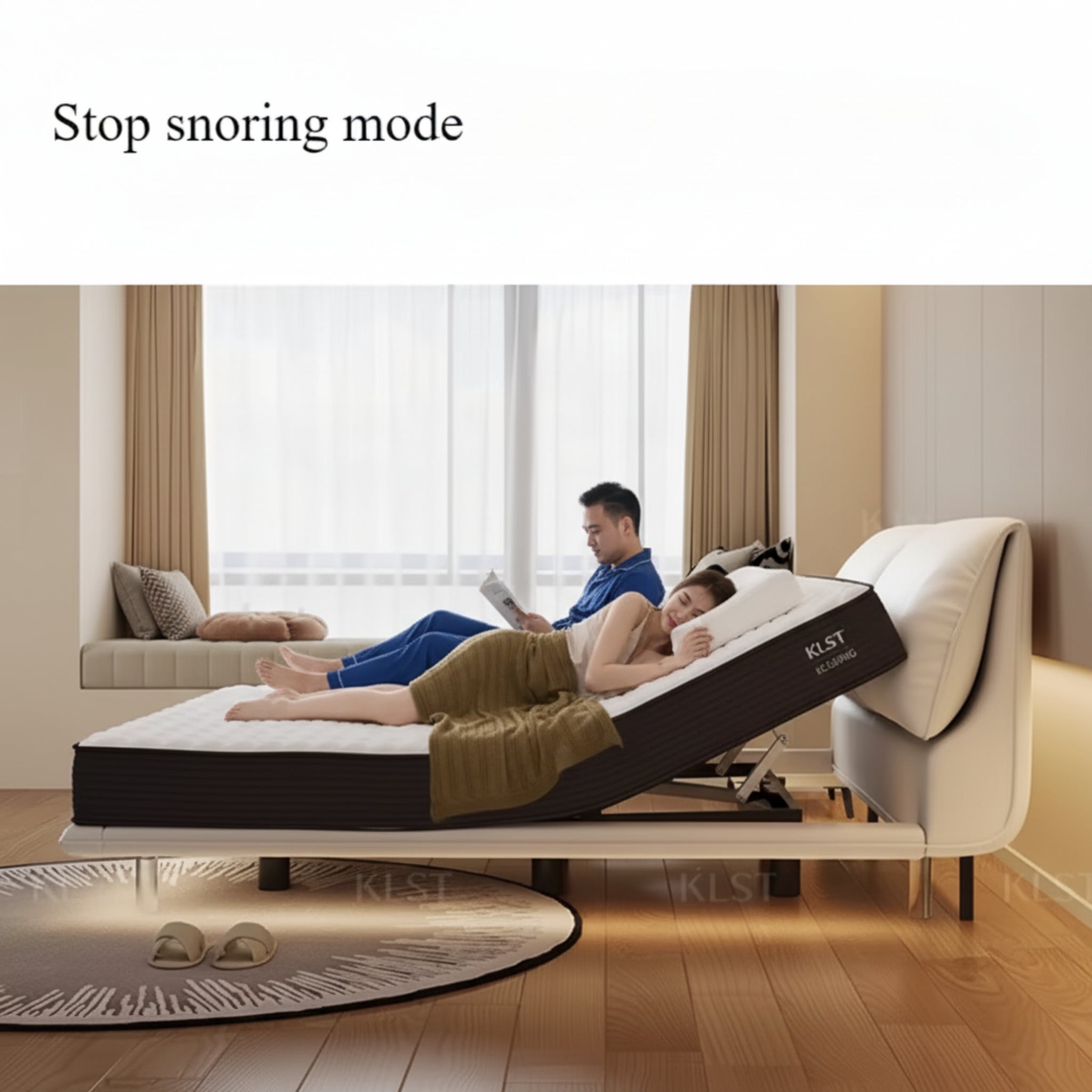 Elegant Modern White Double Bed Frame Luxury Leather Villa Smart Bed Adjustable Electric Cama Matrimonial Bedroom Set Furniture